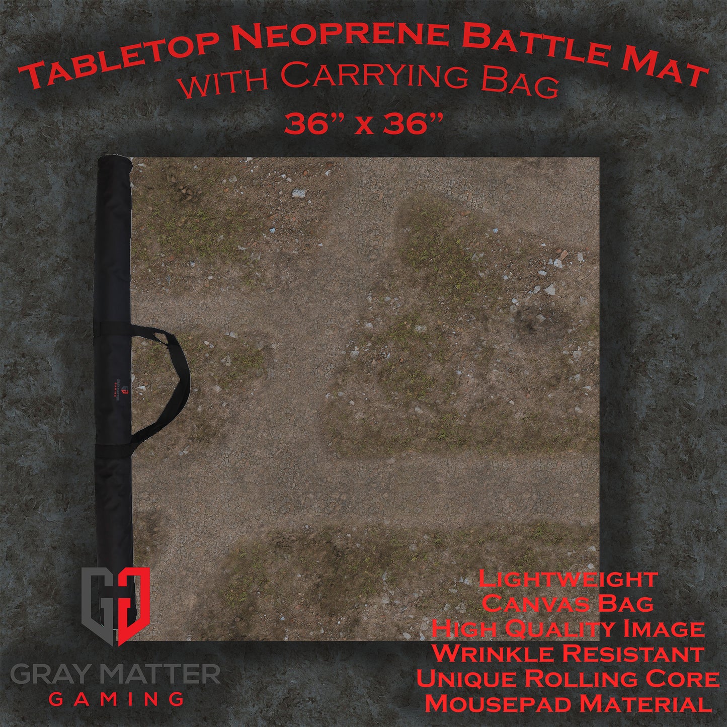 Abandoned Town - Neoprene Battle Mat with Bag