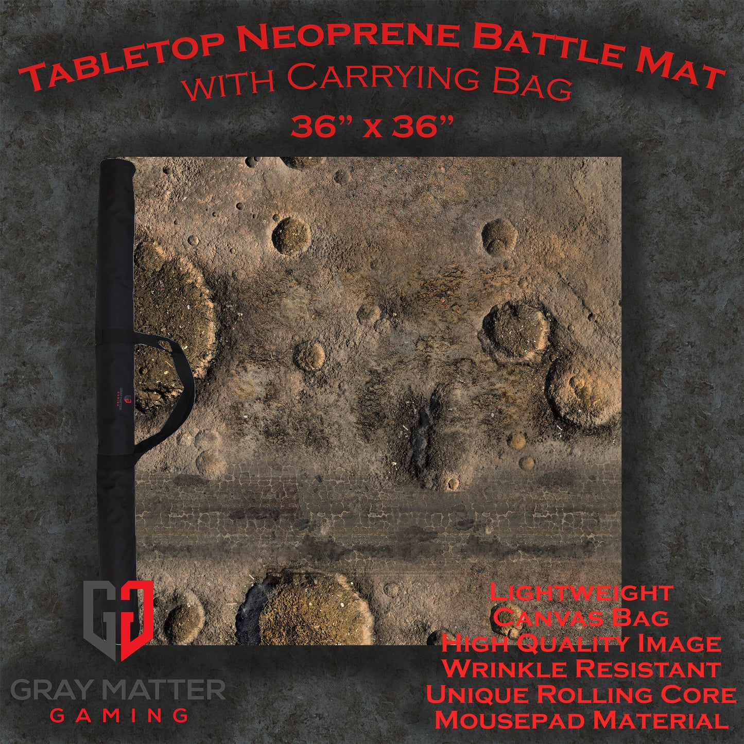 Blasted Battlefield - Neoprene Battle Mat with Bag