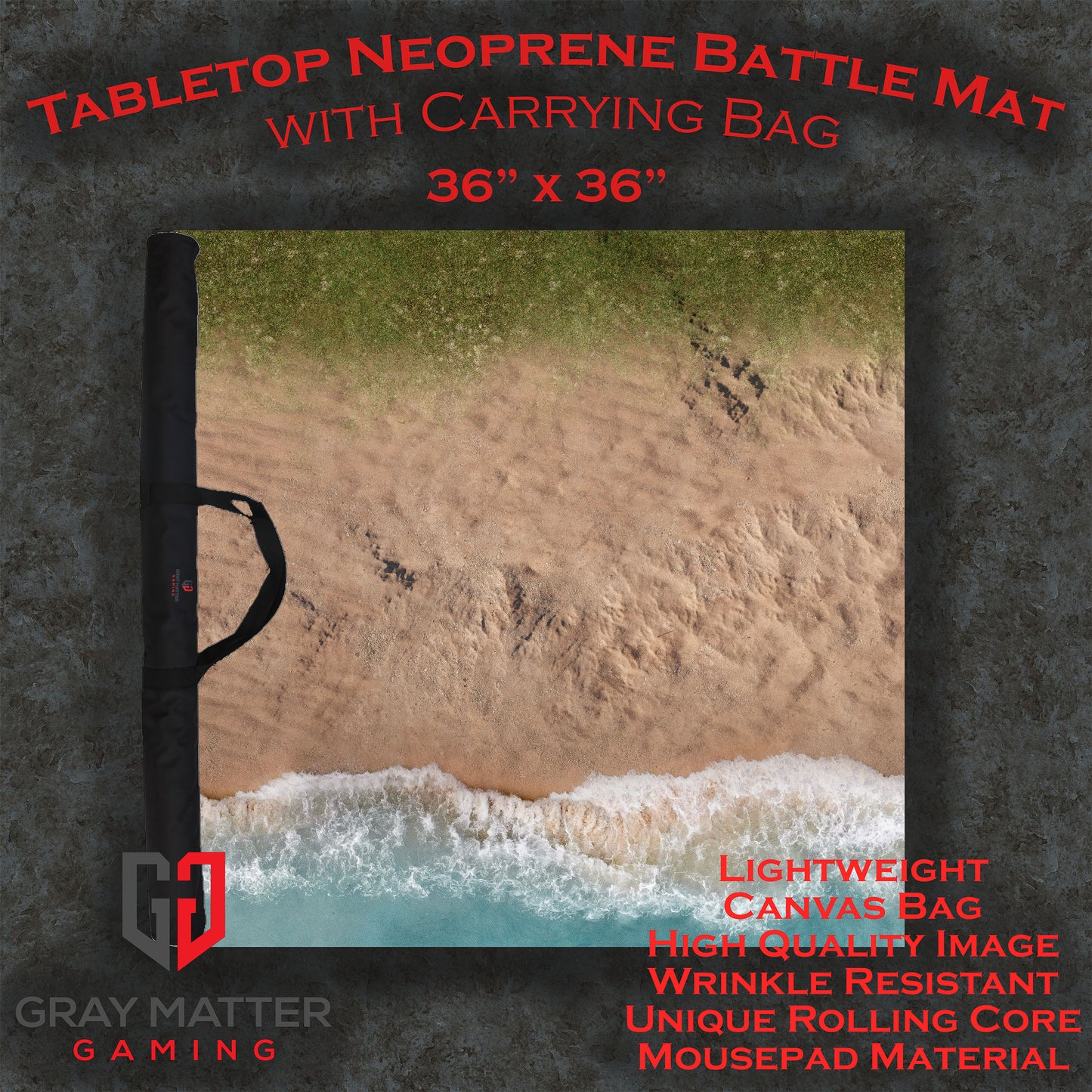 Coastal Shore - Neoprene Battle Mat - Warhammer, AoS, 40K, Team Yankee, MCP, Shatterpoint, Legion, More