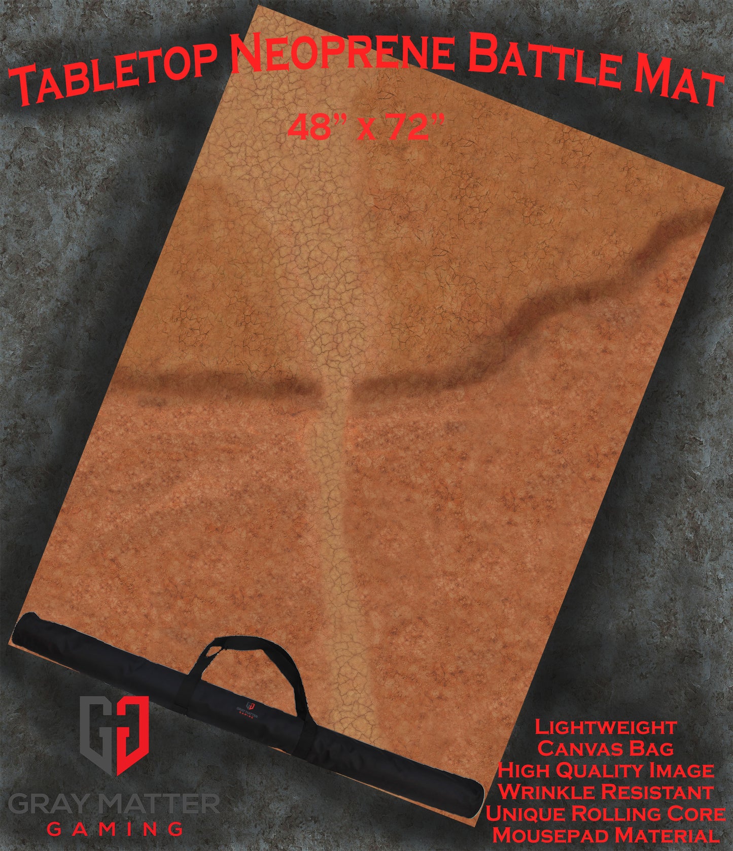 Cracked Earth - Neoprene Battle Mat with Bag