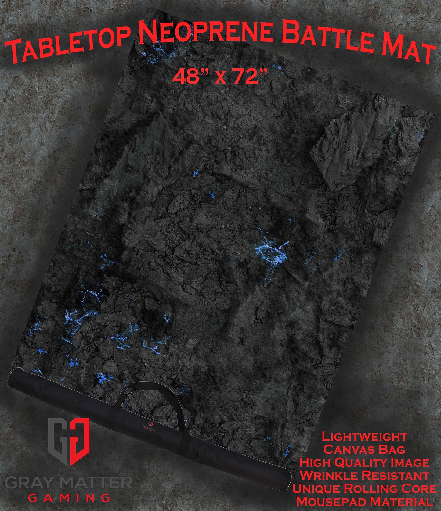 Crystalline Caverns - Neoprene Battle Mat with Bag