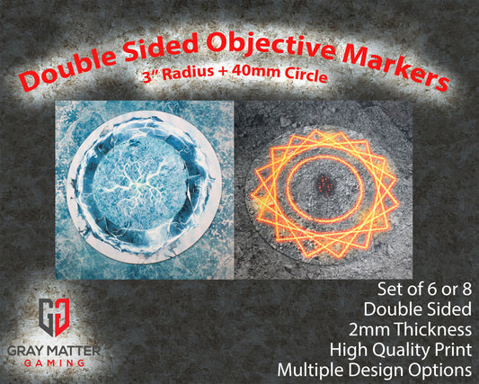 Double Sided 7.57" Neoprene Objective Markers - Fire and Ice