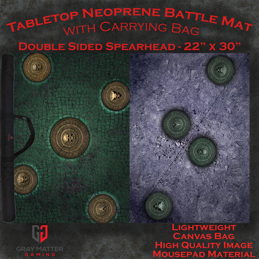 Spearhead Season 2 - Broken Cobblestone & Desert Paths - Neoprene Battle Mat with Bag
