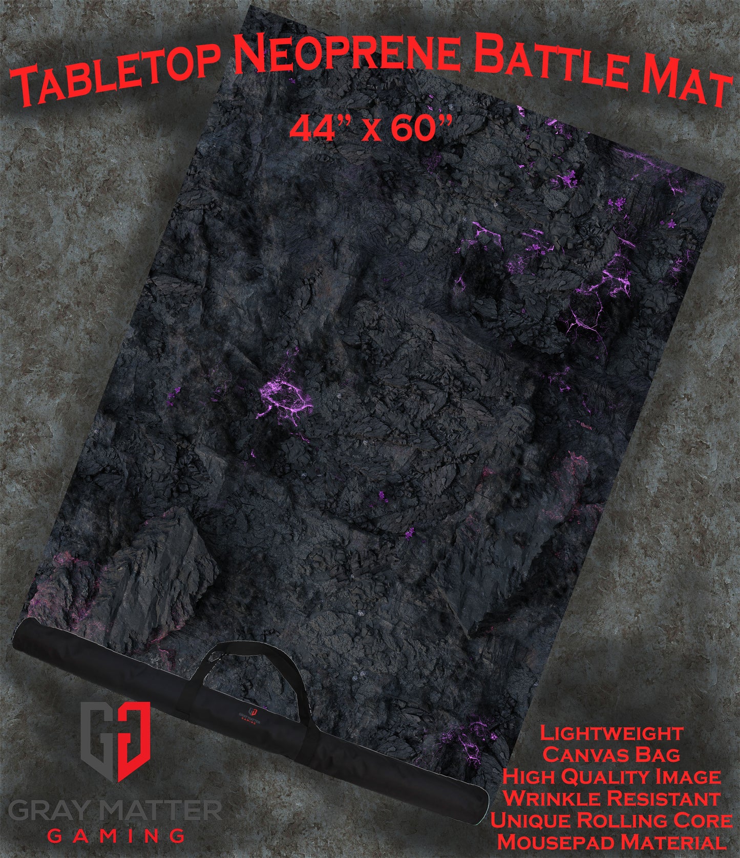 Tainted Cavern - Neoprene Battle Mat with Bag