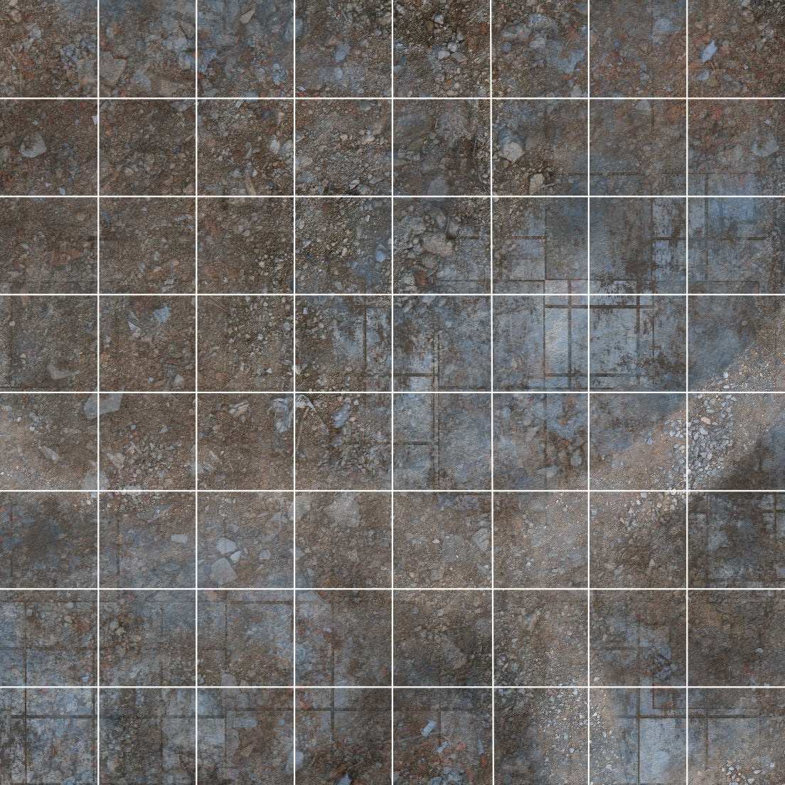 Sci-Fi Skirmish Premium - 24x24 with 3" Grid - Double Sided Neoprene Mat with Bag