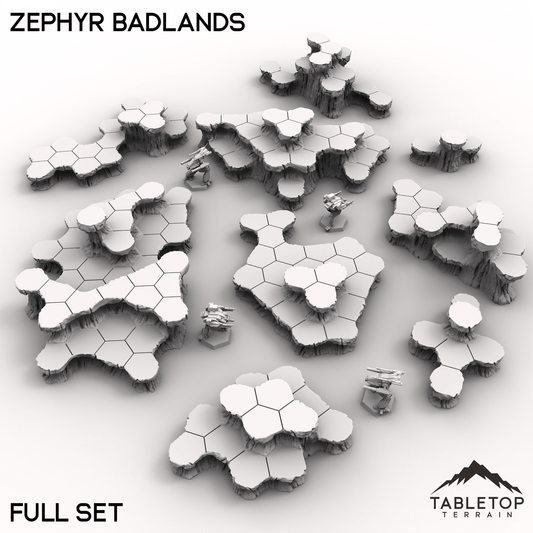 HEXTECH Zephyr Badlands Map Hill Sets - 6mm