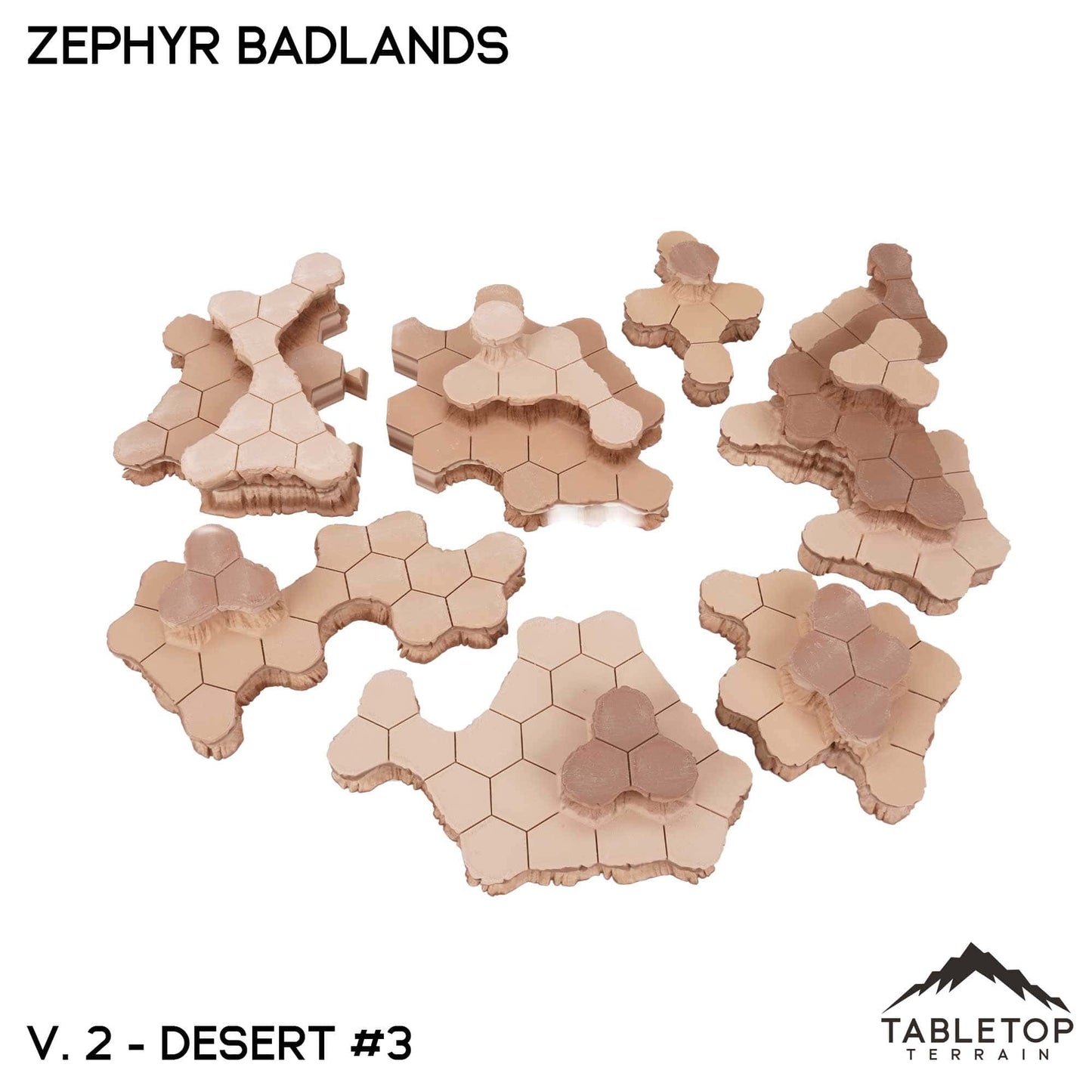HEXTECH Zephyr Badlands Map Hill Sets - 6mm