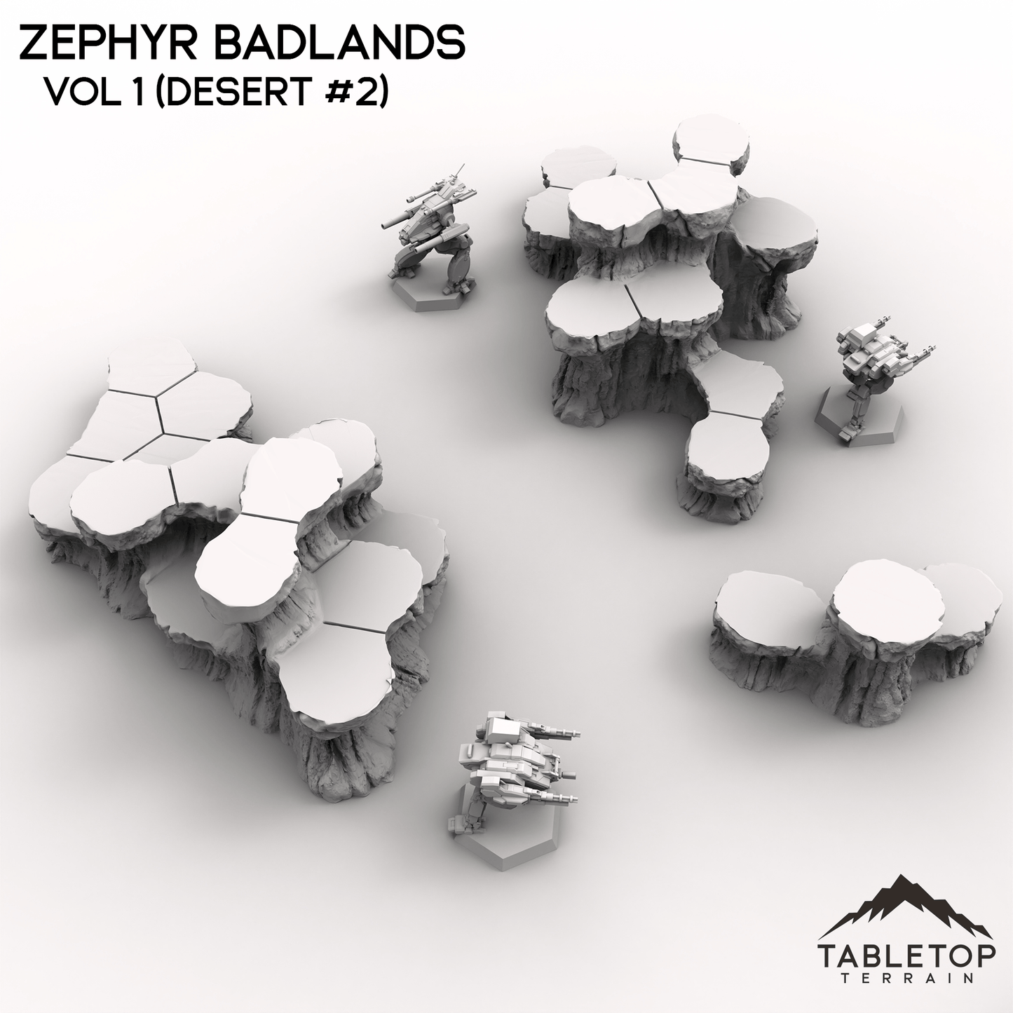 HEXTECH Zephyr Badlands Map Hill Sets - 6mm