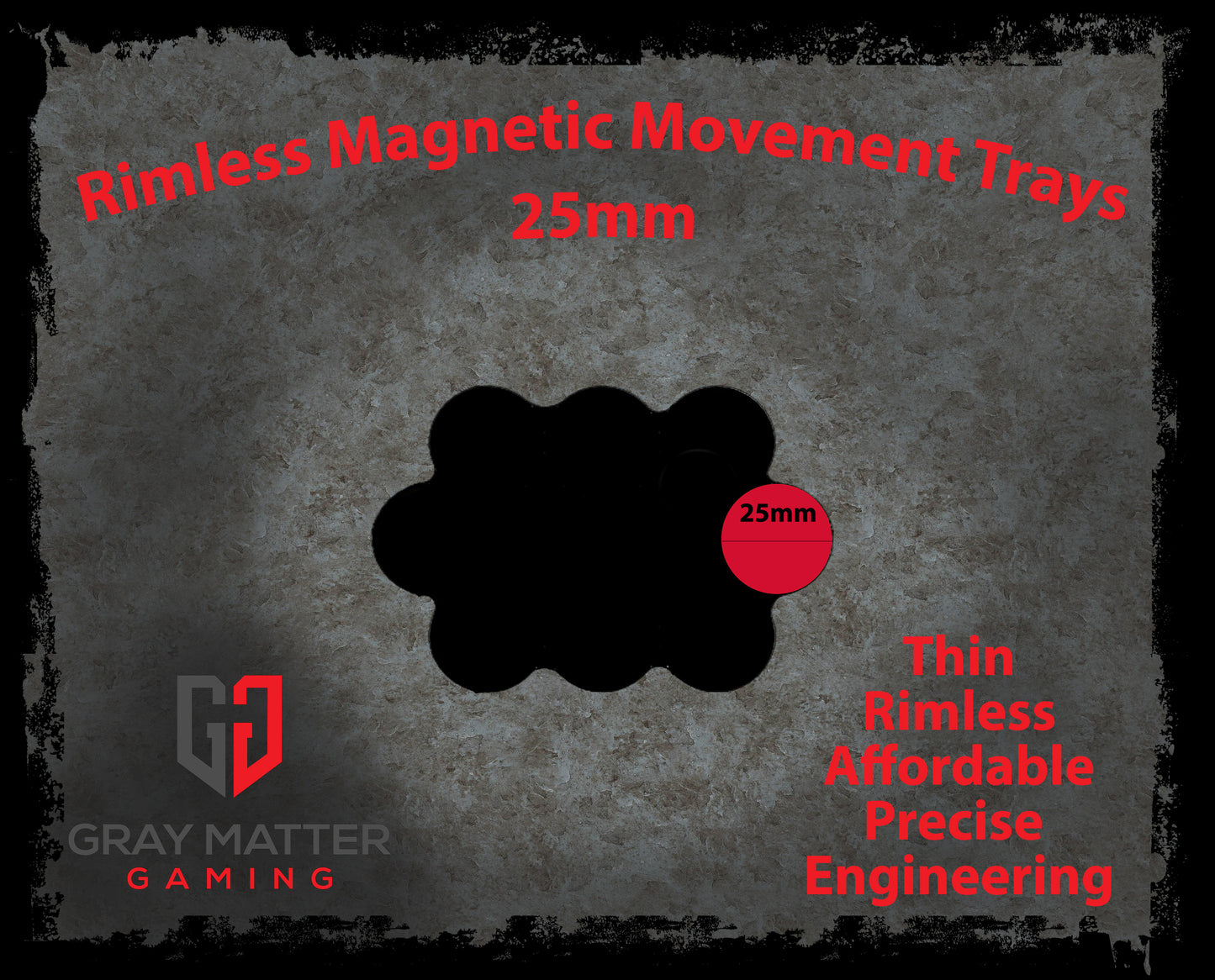10-Man 25mm Cloud Magnetic Movement Tray