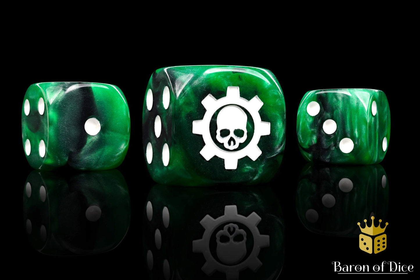 Green Cog, 16mm Dice