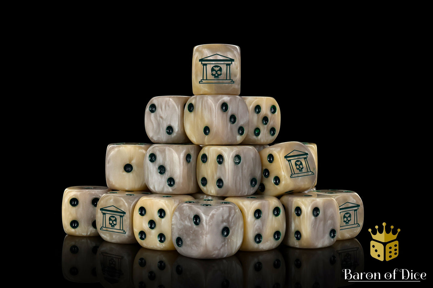 Military Gate Dice - Bone