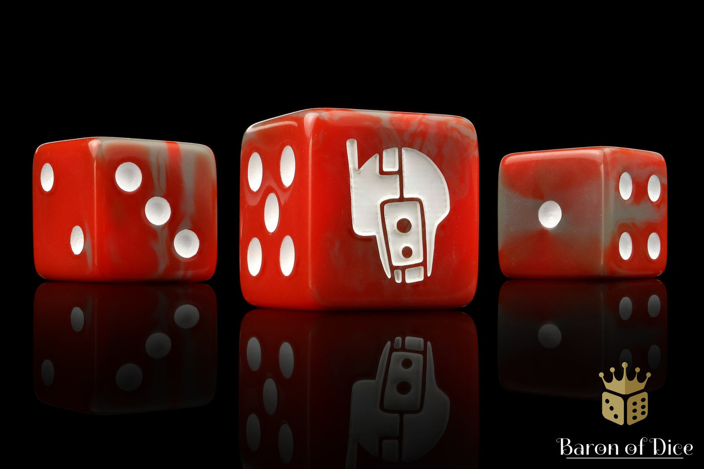 Robot Helm, Red 16mm Dice