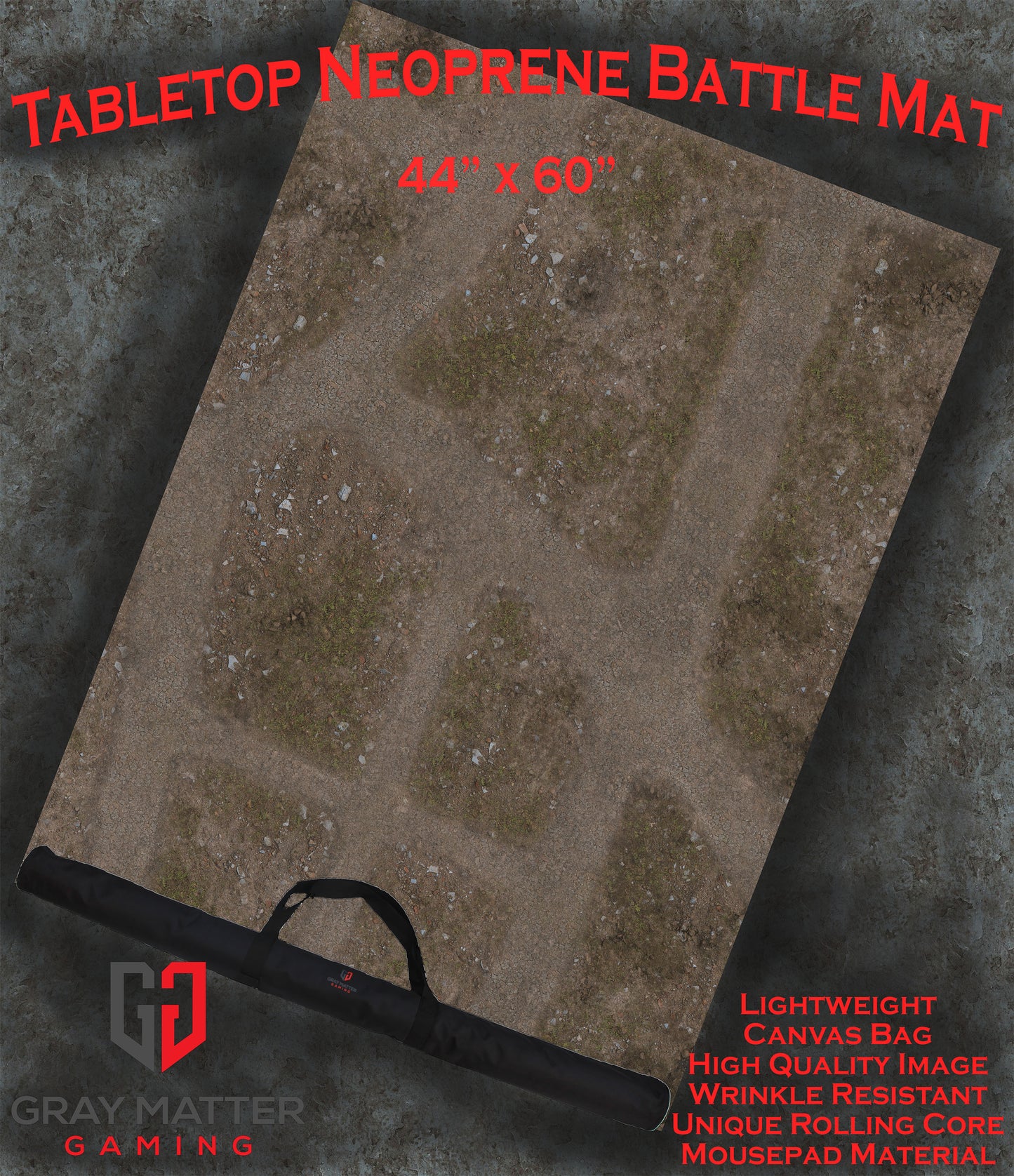 Abandoned Town - Neoprene Battle Mat - Warhammer, AoS, 40K, Kill Team, MCP, Shatterpoint, Legion, More