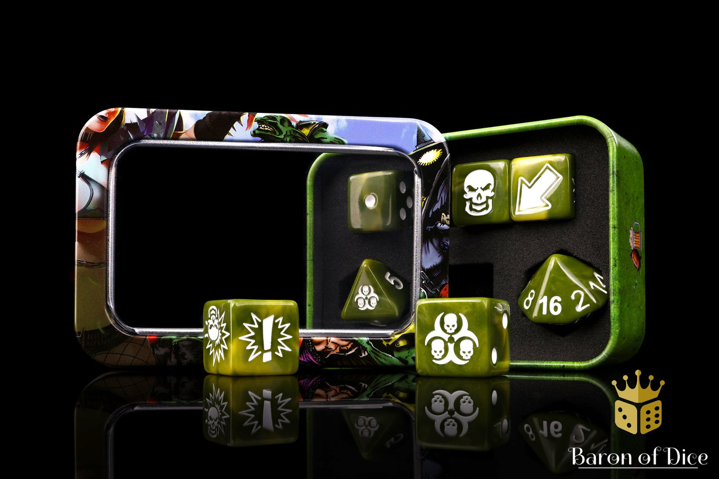 Diseased - Bloody Football Dice (Set of 7)