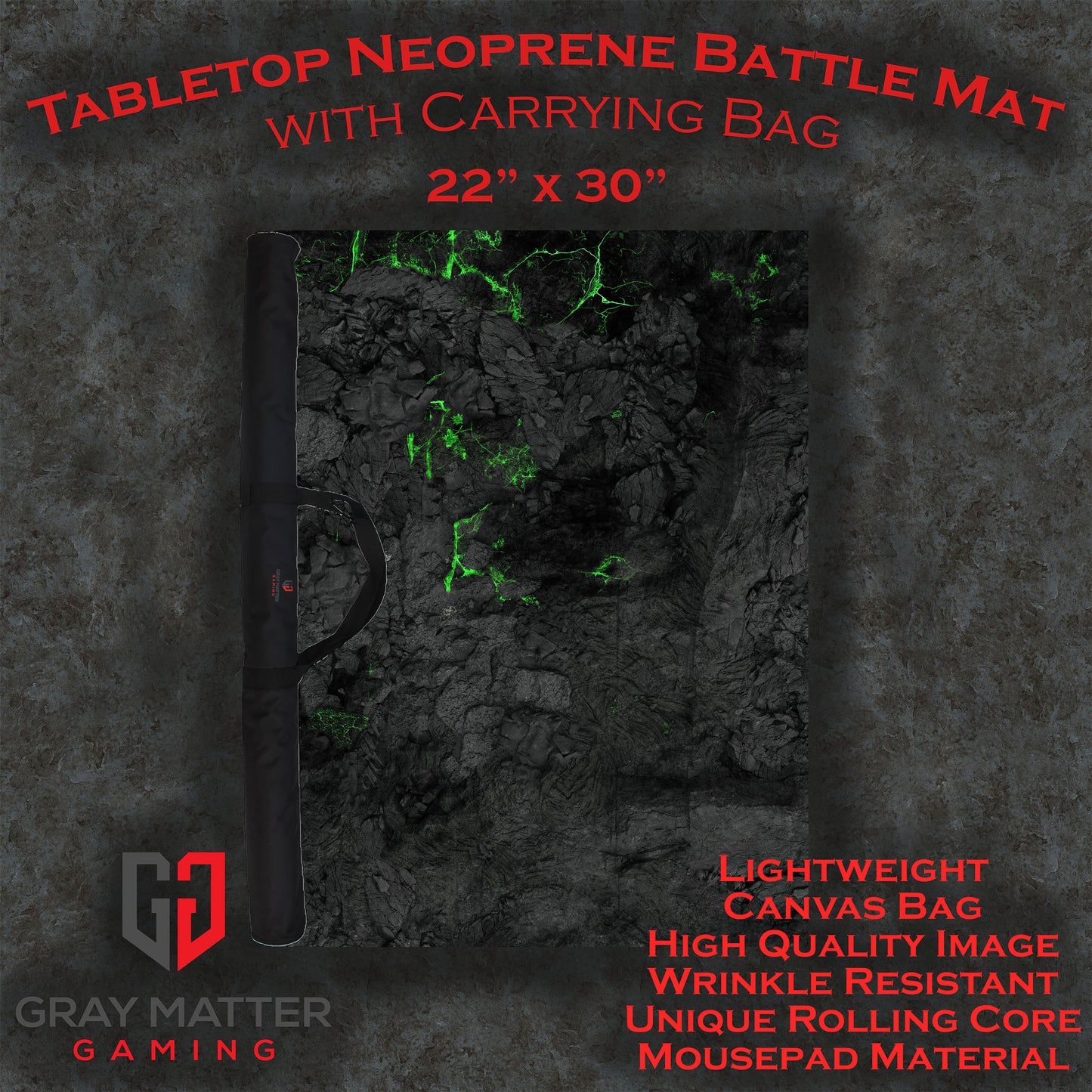 Blighted Cavern - Neoprene Battle Mat with Bag