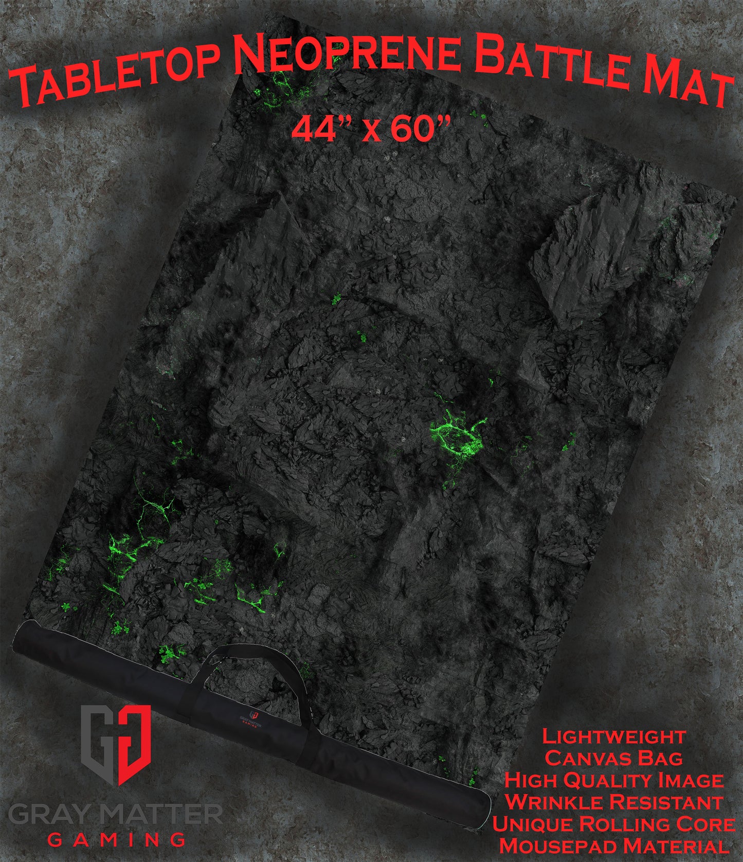 Blighted Cavern - Neoprene Battle Mat - Warhammer, AoS, 40K, Kill Team, MCP, Shatterpoint, Legion, More