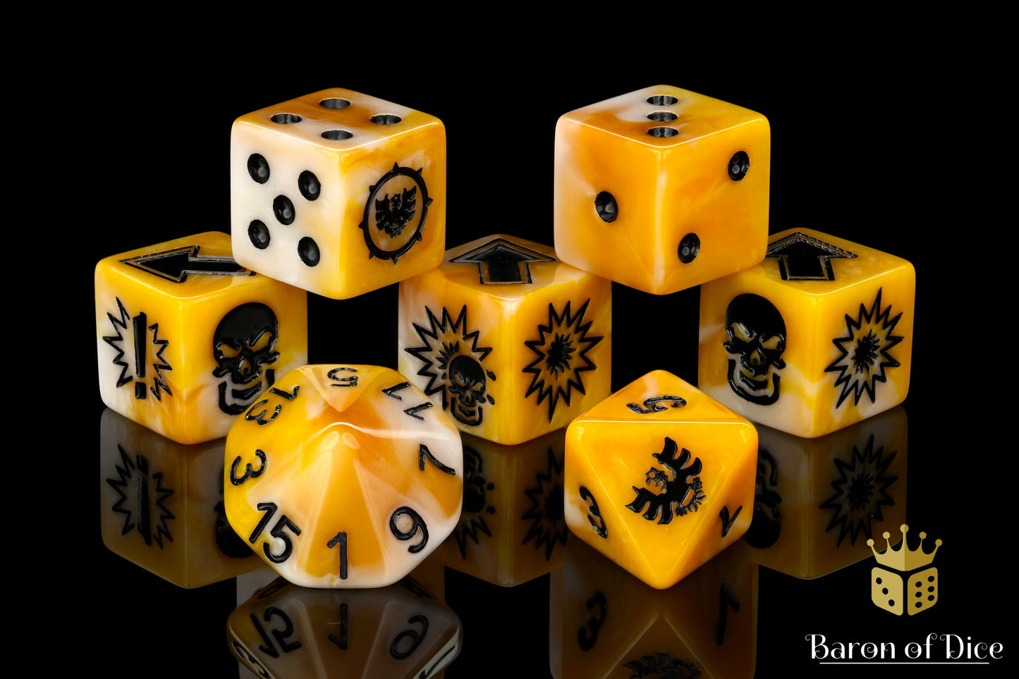 Go for Gold - Bloody Football Dice (Set of 7)