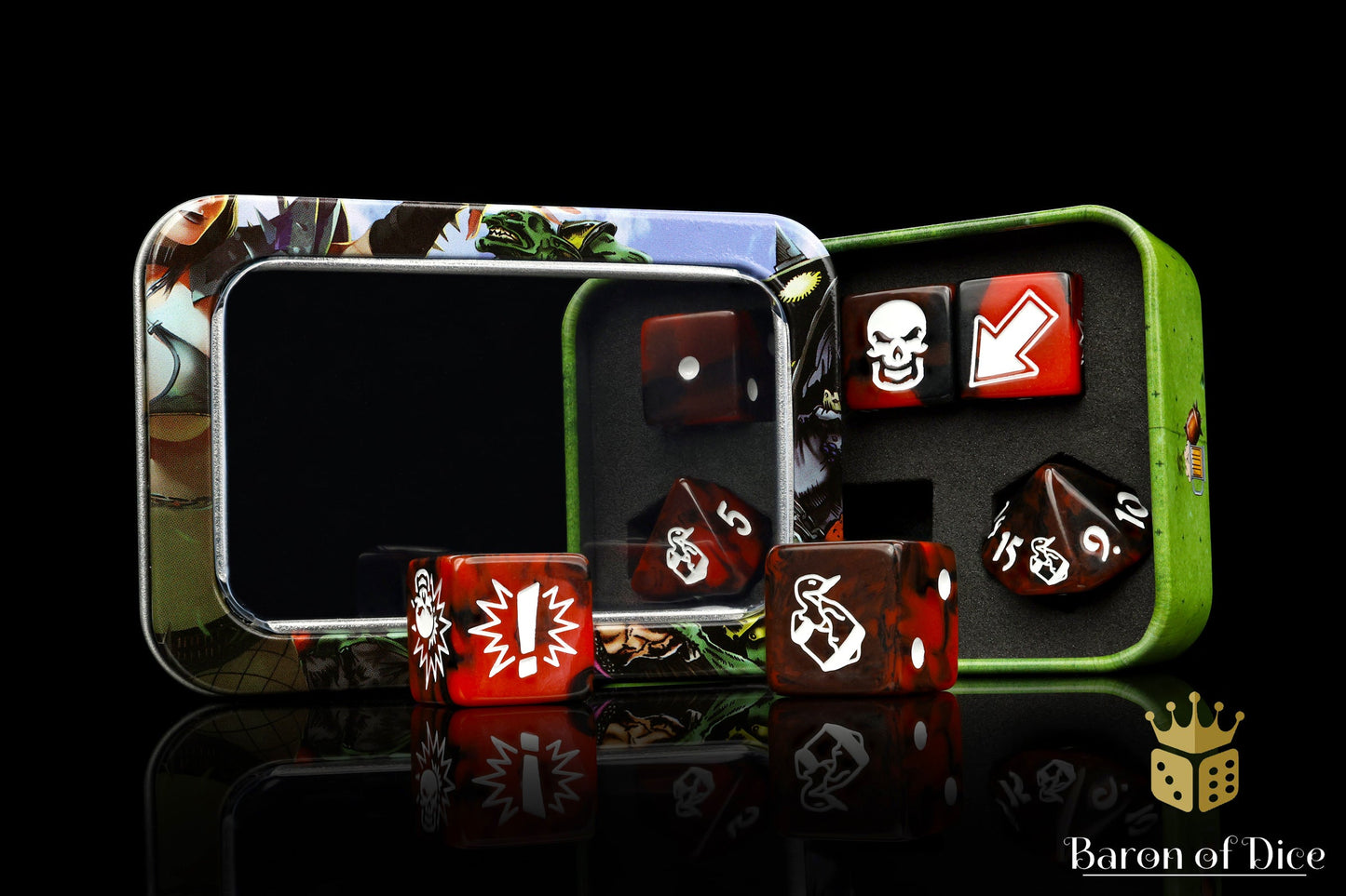 Chaos Red - Bloody Football Dice (Set of 7)