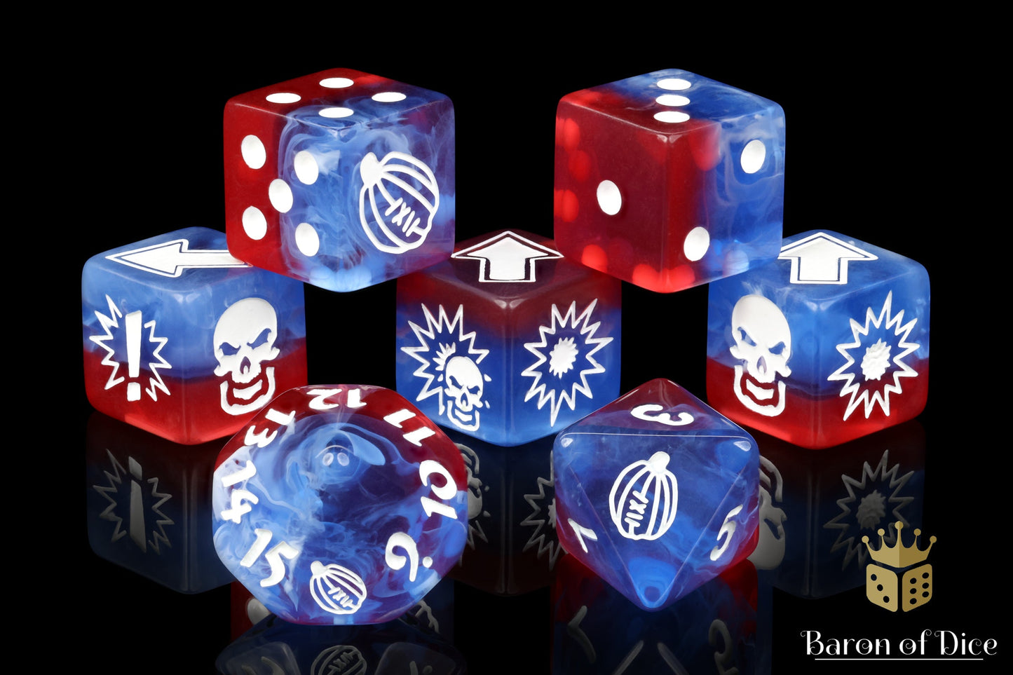 Revolution - Bloody Football Dice (Set of 7)