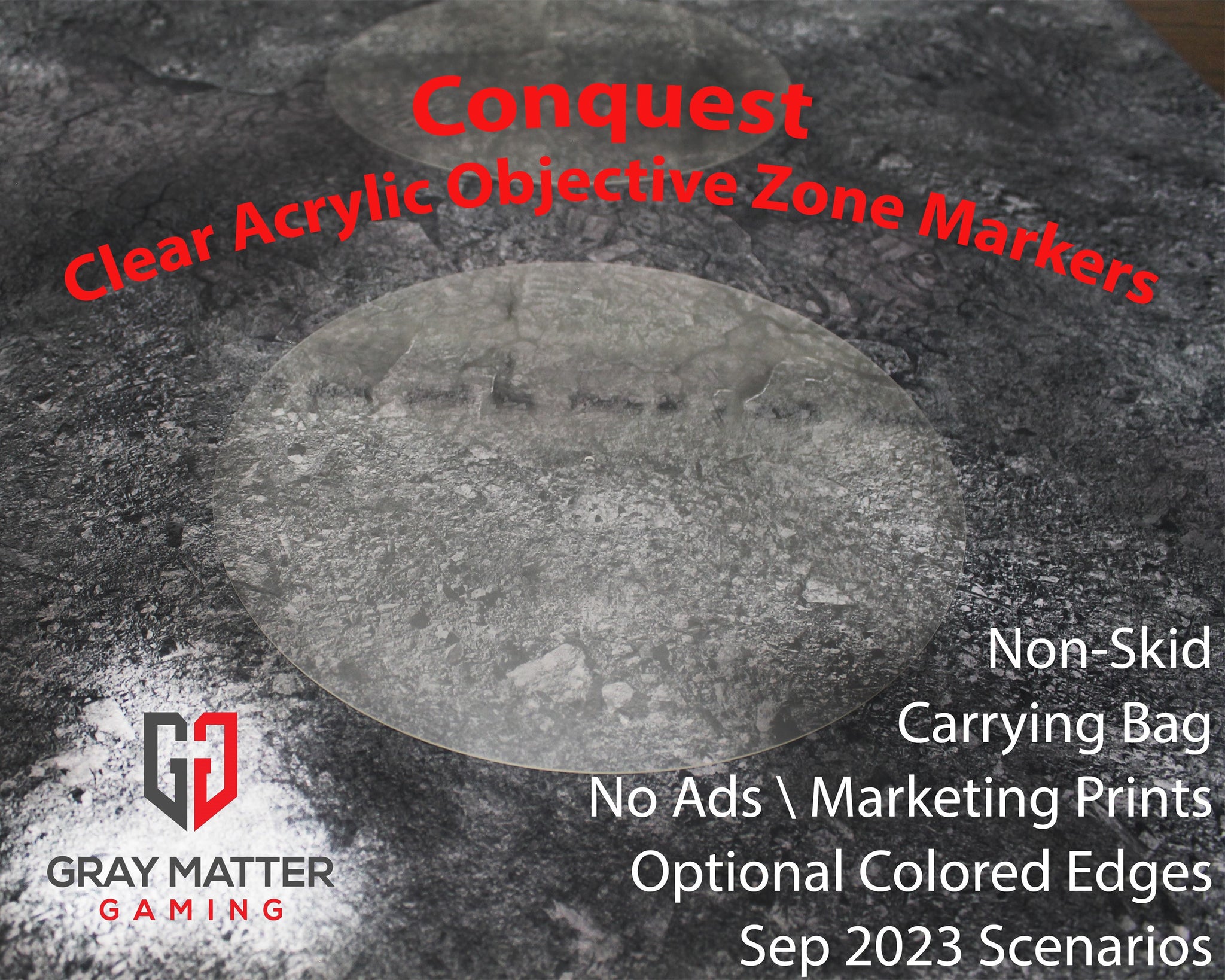 Conquest Objective Zone Markers - Acrylic – Gray Matter Gaming