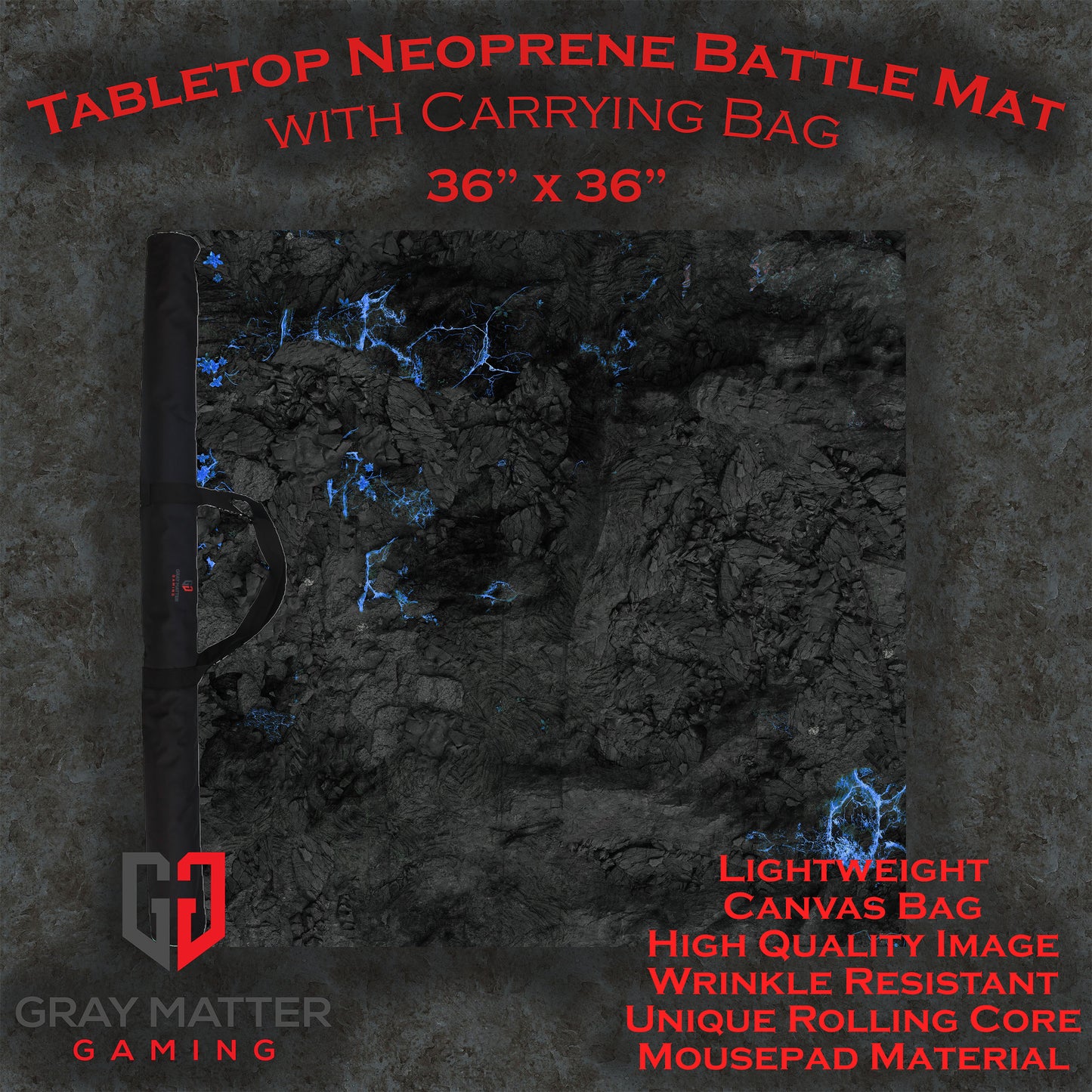 Crystalline Caverns - Neoprene Battle Mat with Bag