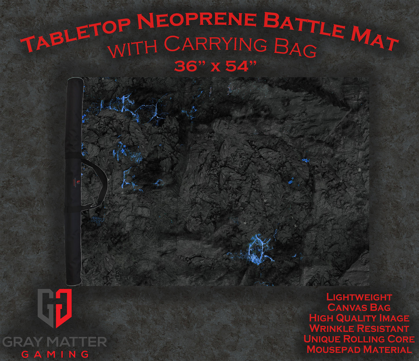 Crystalline Caverns - Neoprene Battle Mat with Bag
