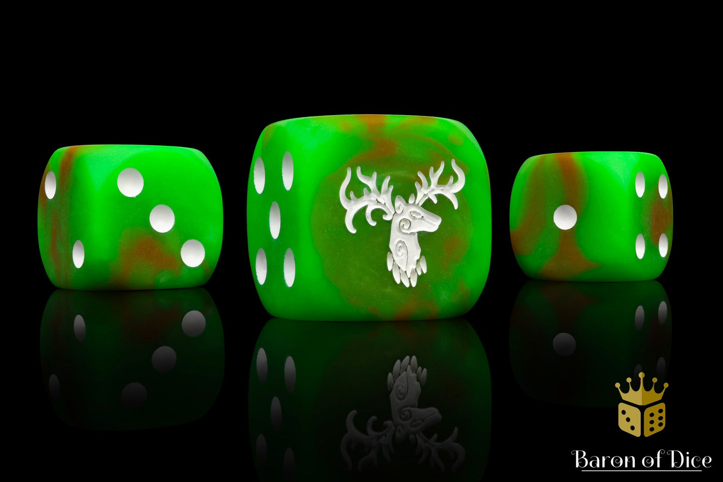 Forest Stag Dice - Green