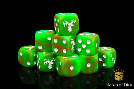 Forest Stag Dice - Green