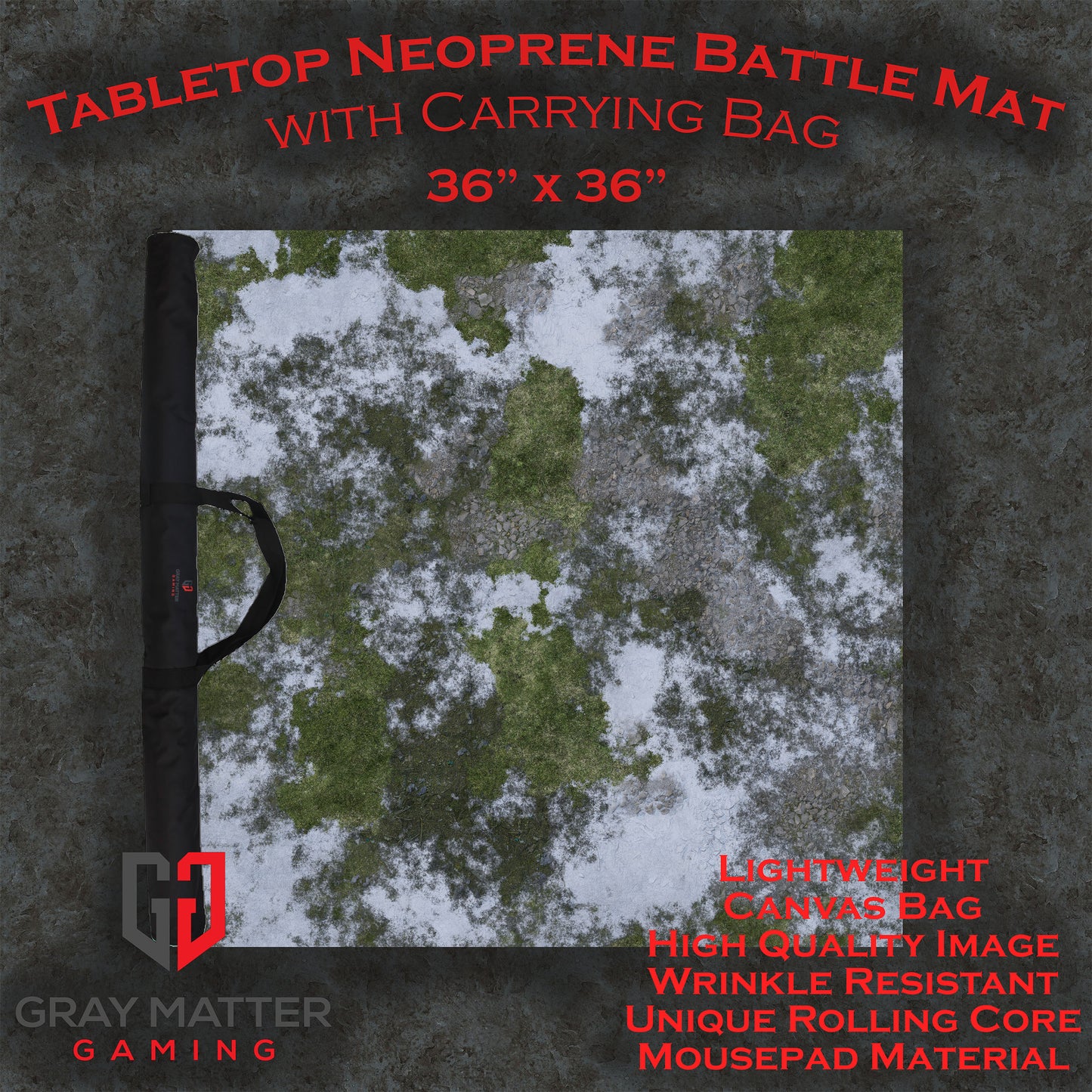Frosty Meadow - Neoprene Battle Mat with Bag