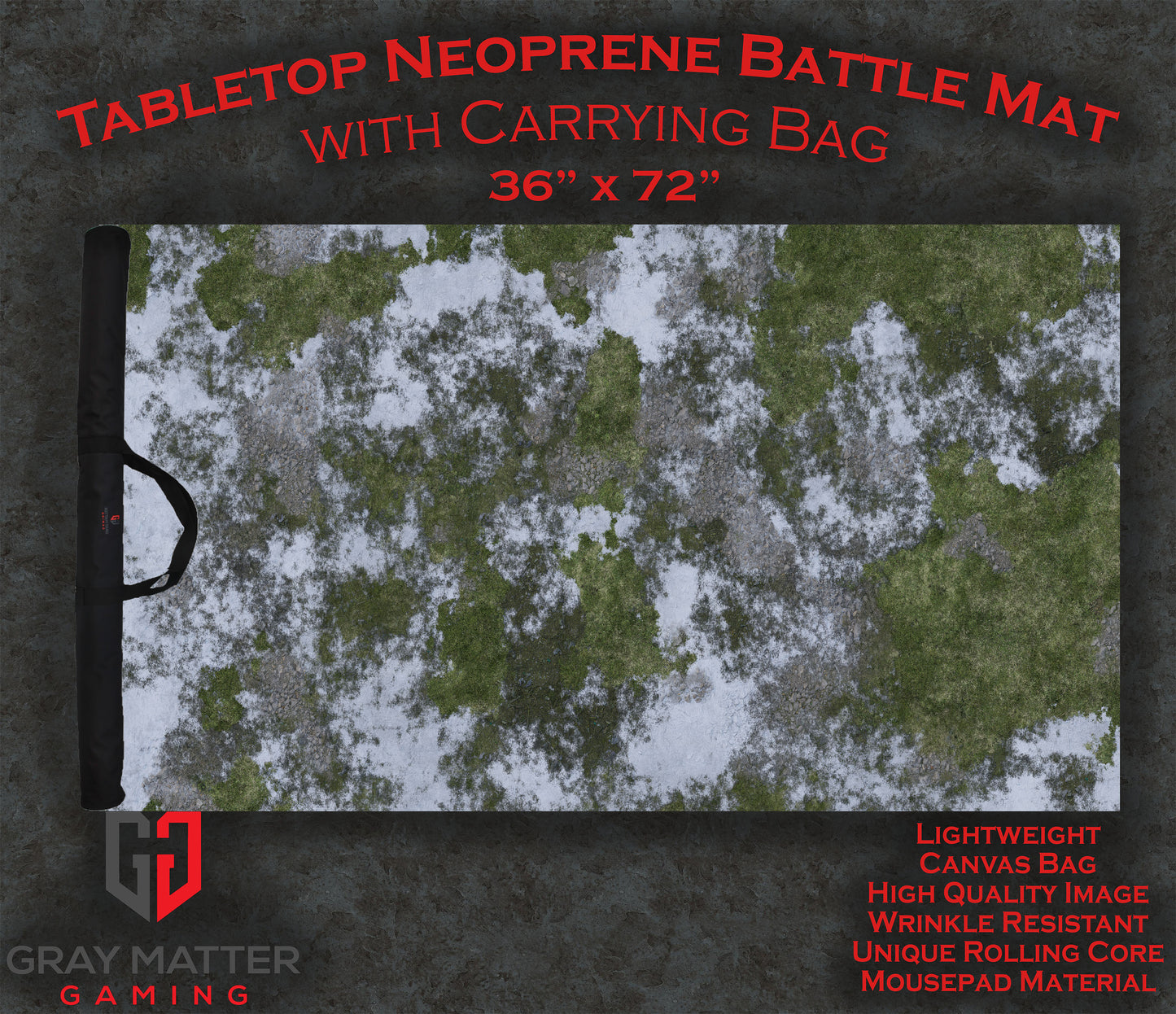 Frosty Meadow - Neoprene Battle Mat with Bag
