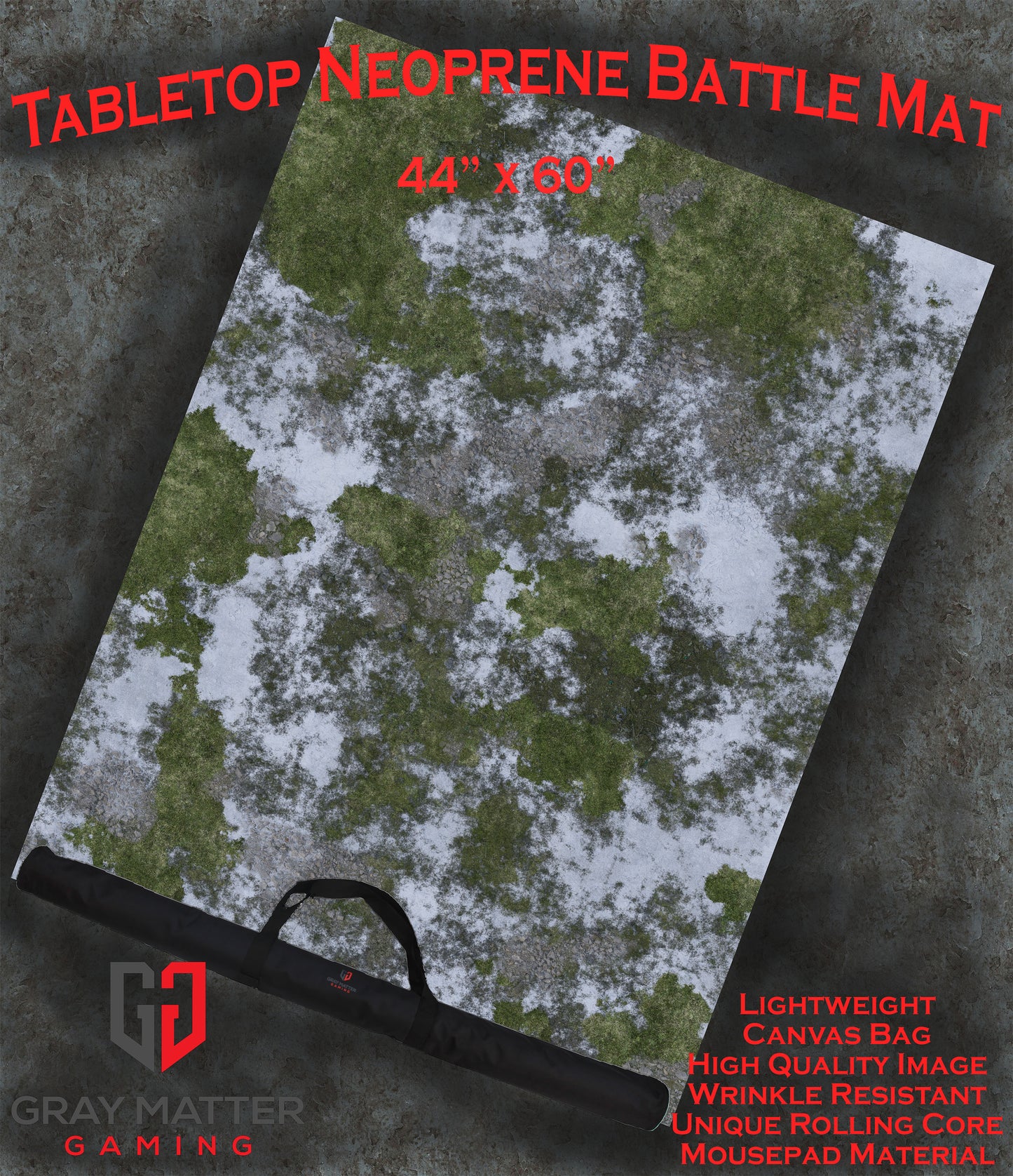 Frosty Meadow - Neoprene Battle Mat with Bag
