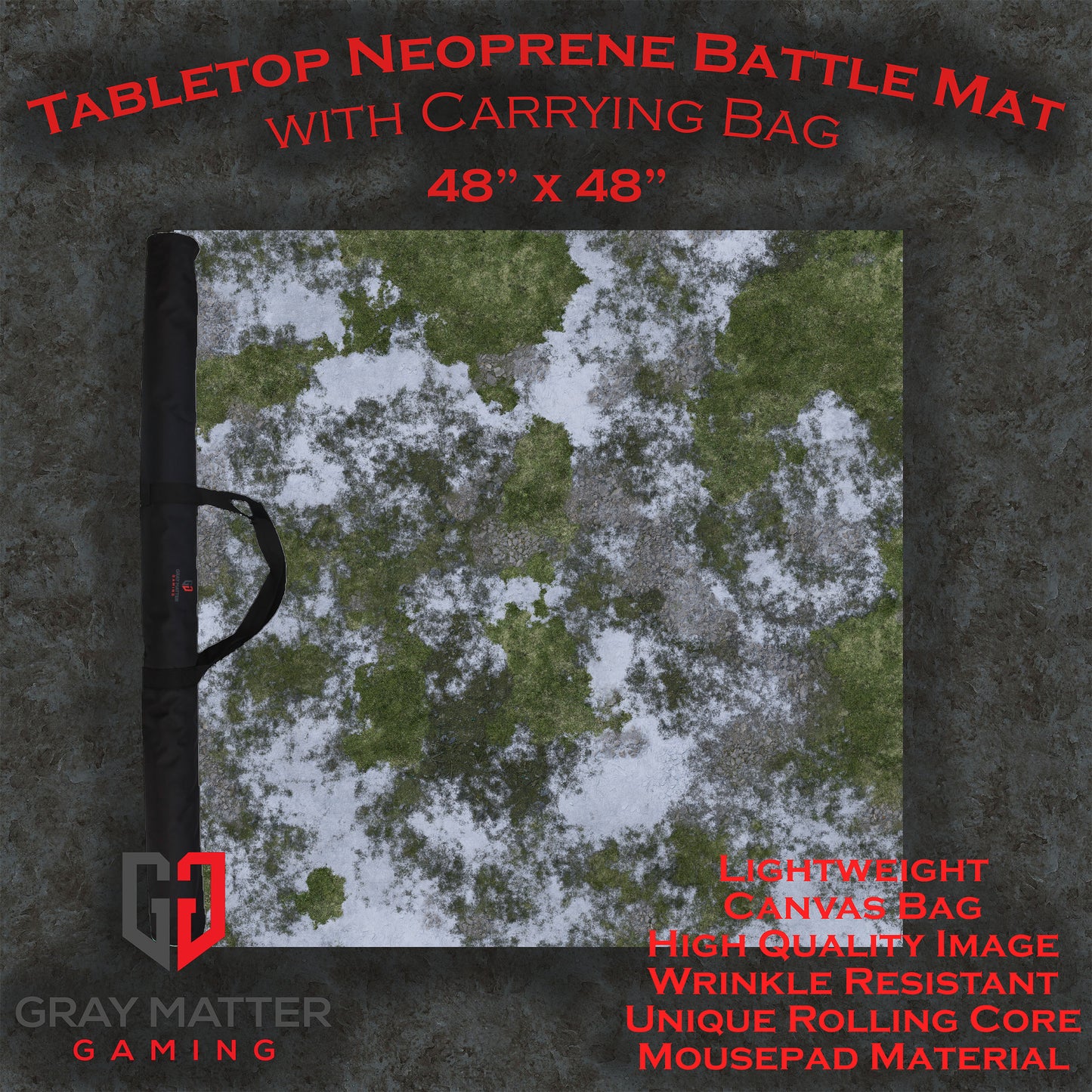 Frosty Meadow - Neoprene Battle Mat with Bag