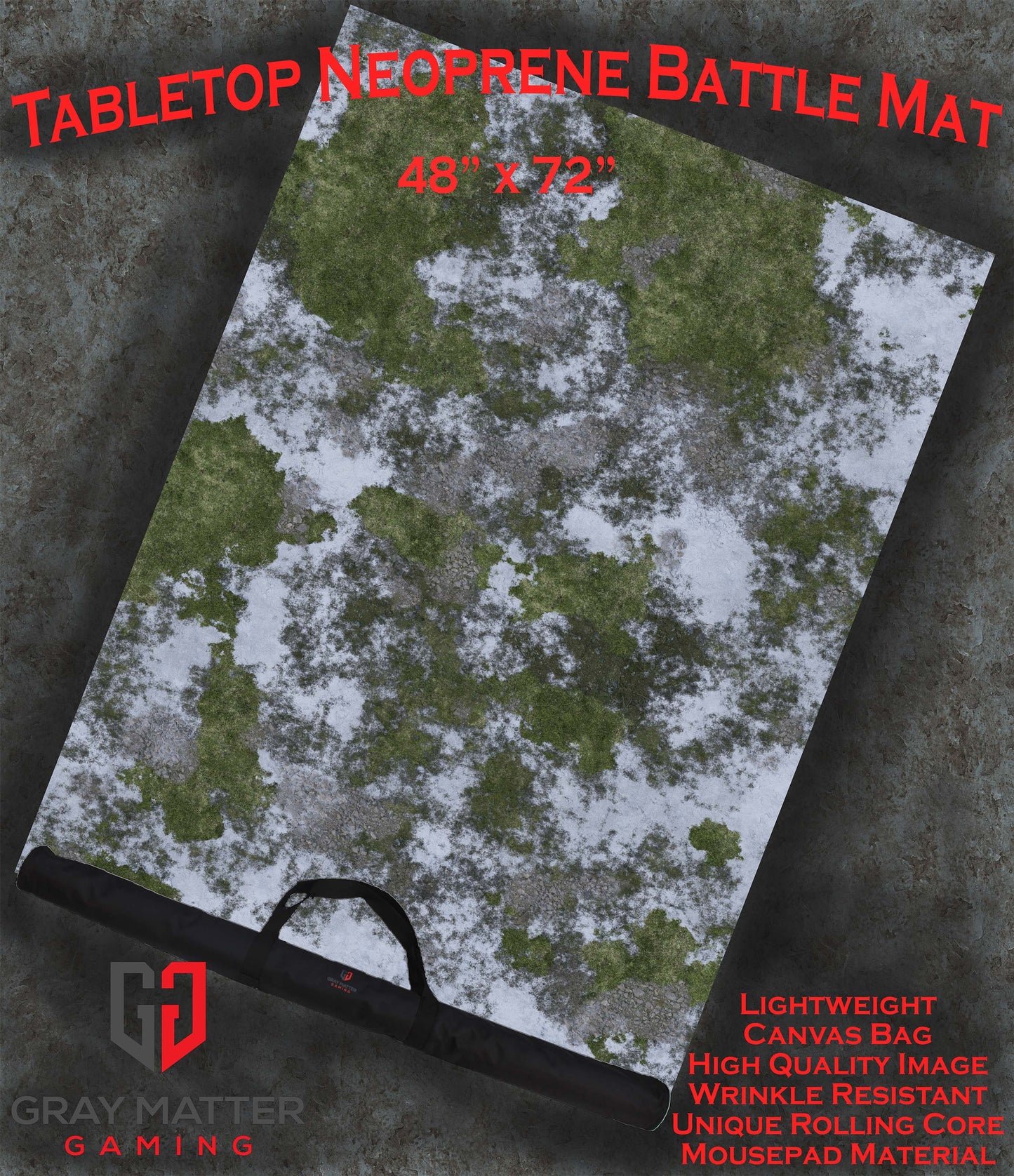 Frosty Meadow - Neoprene Battle Mat with Bag