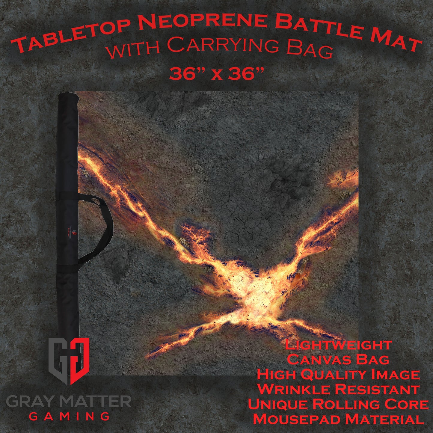 Infernal Steppes - Neoprene Battle Mat - Warhammer, AoS, 40K, Kill Team, MCP, Shatterpoint, Legion, More