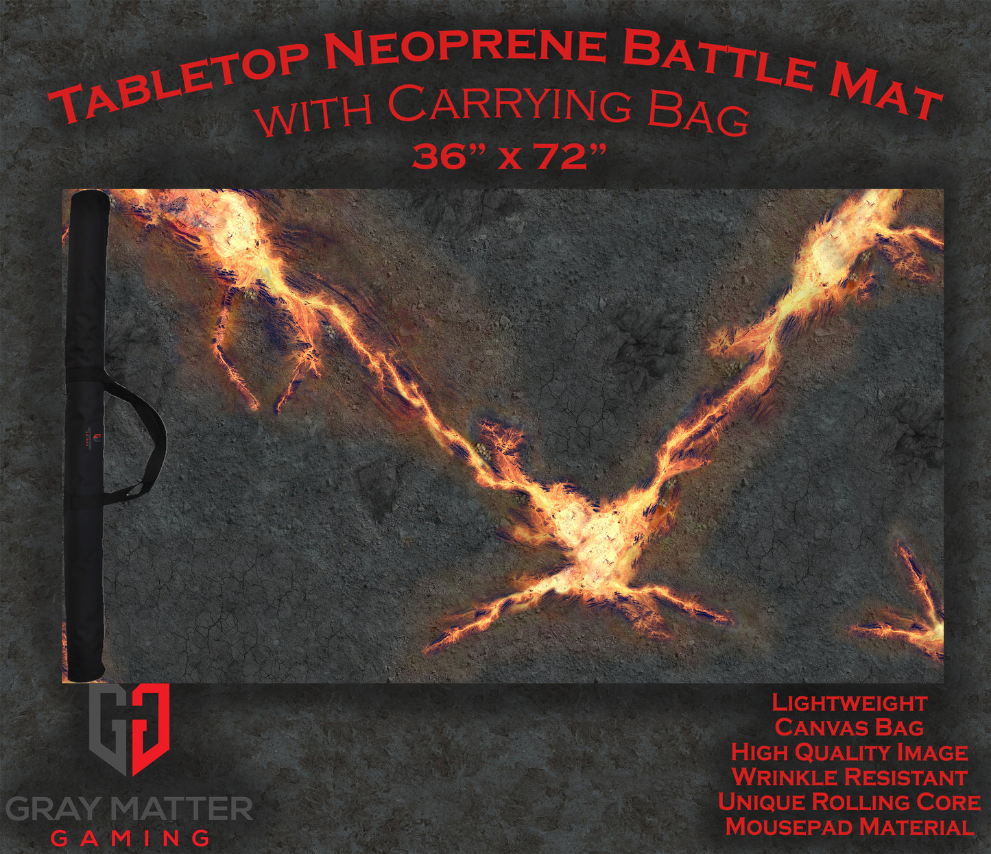 Infernal Steppes - Neoprene Battle Mat - Warhammer, AoS, 40K, Kill Team, MCP, Shatterpoint, Legion, Deadzone, More