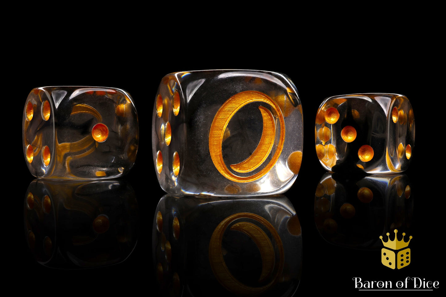 Translucent Gold Ring Dice