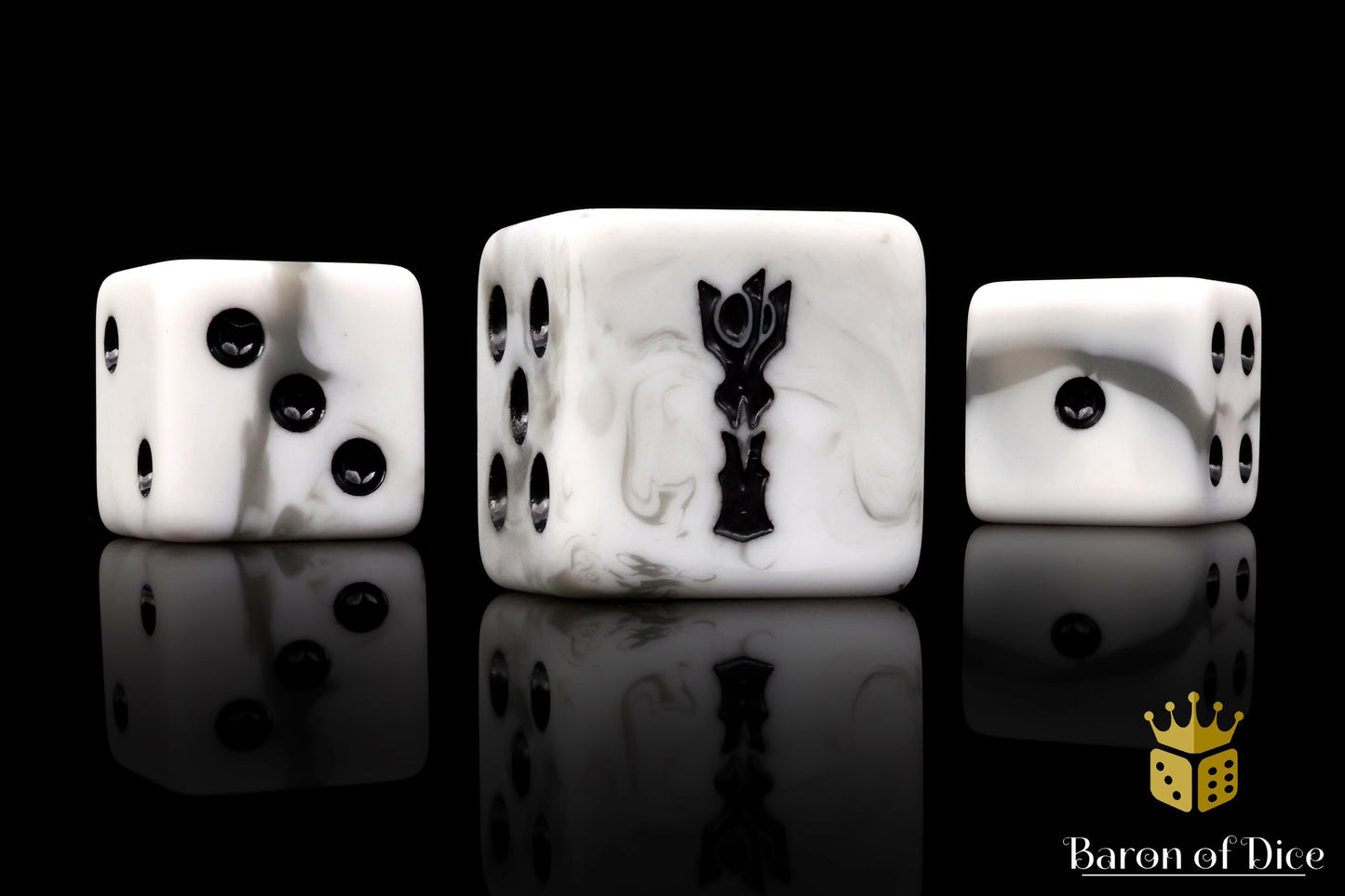 Dark Tower, White, Square 16mm Dice