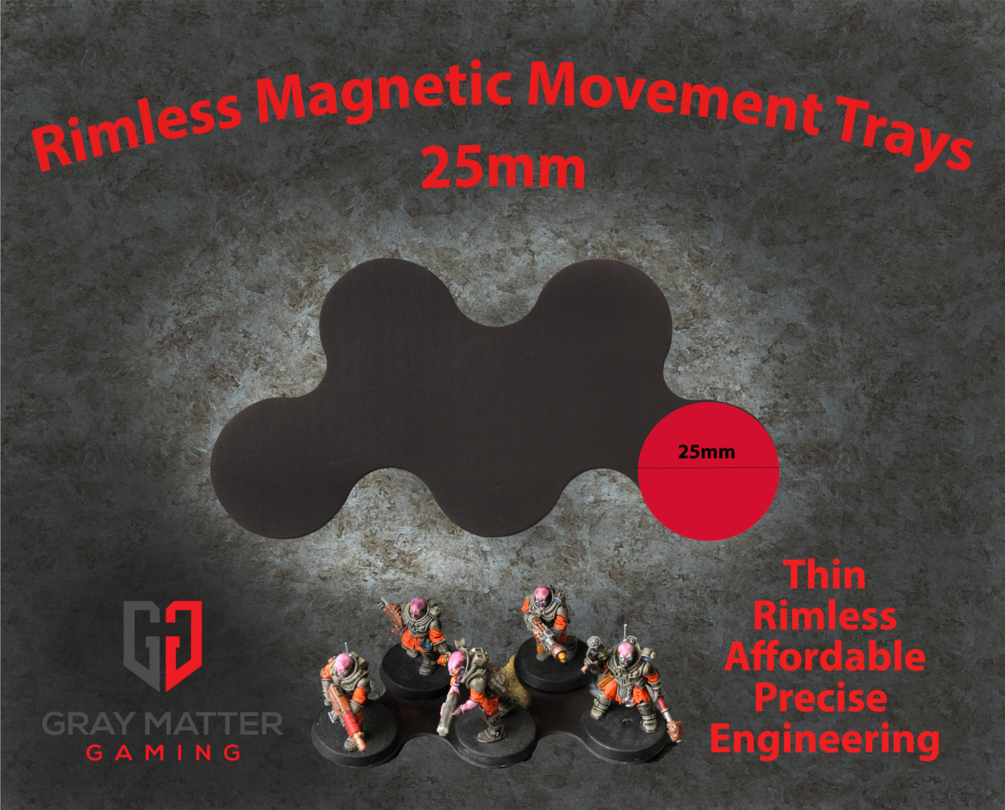 25mm Staggered Magnetic Movement Tray