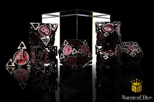 Which Way Is Up? Metal RPG Dice Set - 7 Pieces