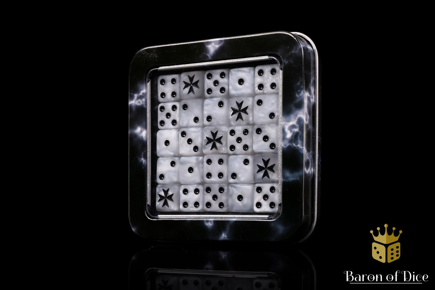 Knight Templar Dice - White