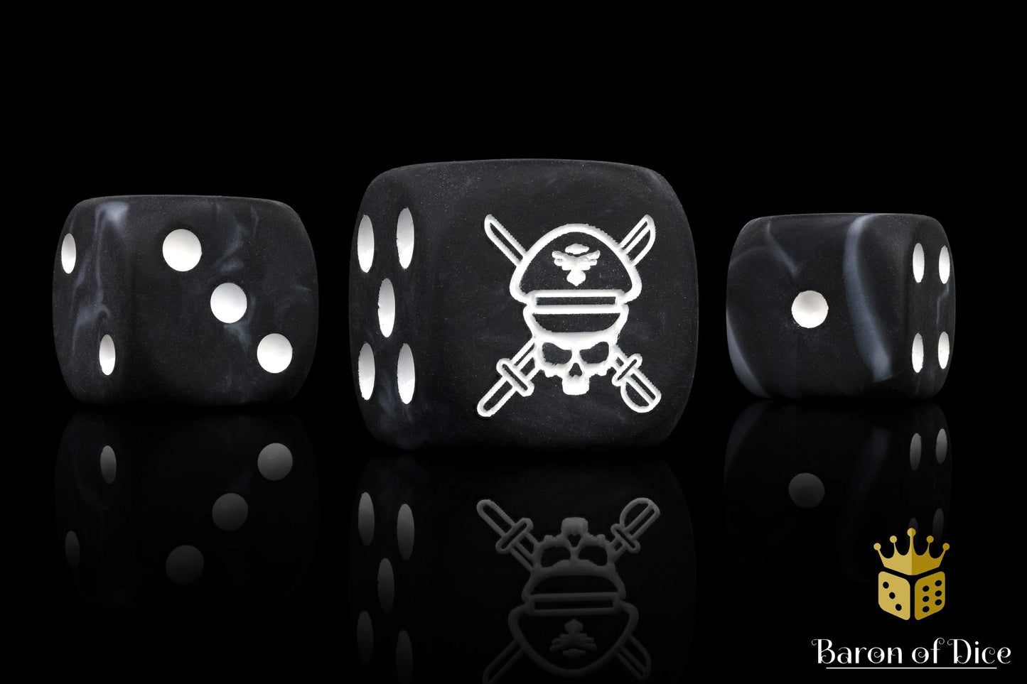 Military Sergeant Dice - Black