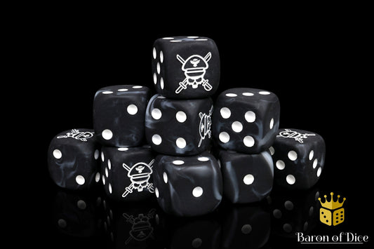 Military Sergeant Dice - Black