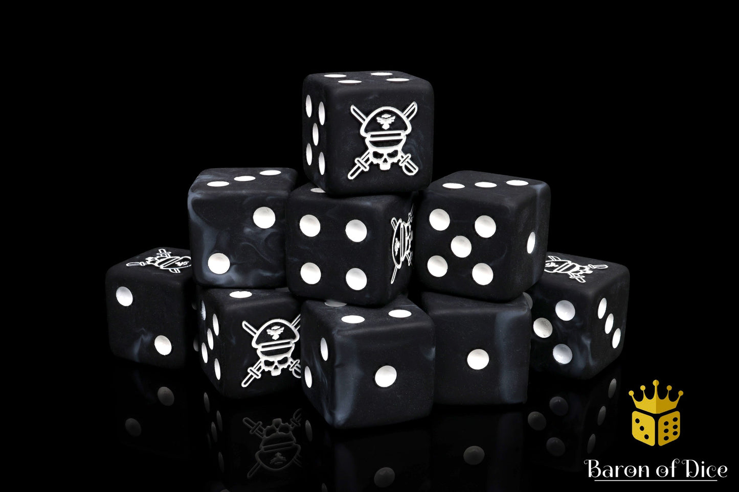 Military Sergeant Dice - Black