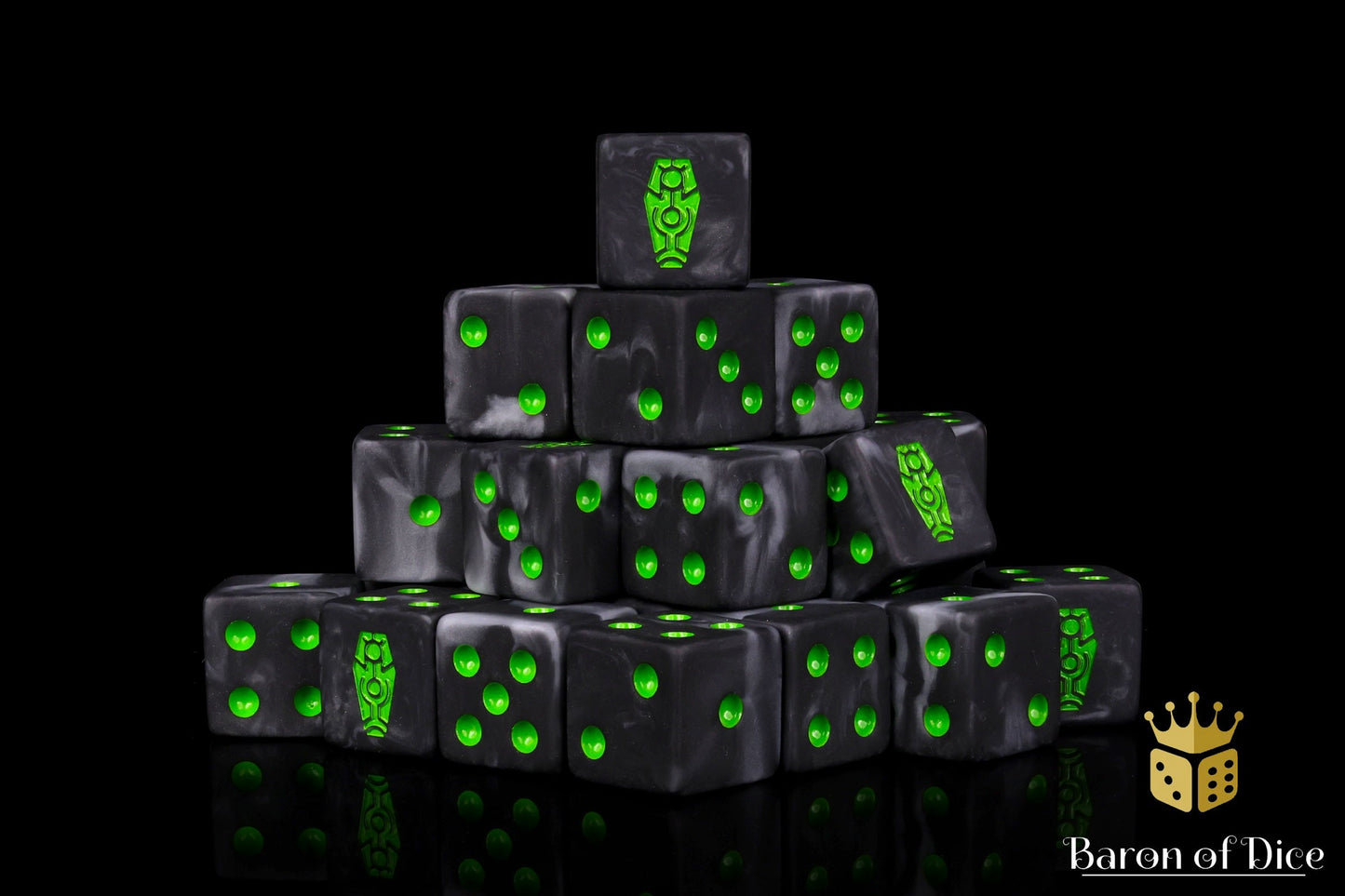 Day of The Dead Dice - Green Coffin