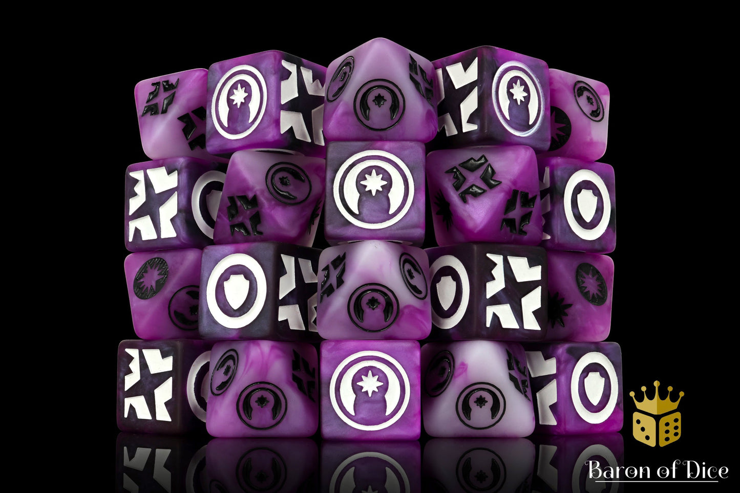 Good Karma (Purple) Galactic Skirmish Dice - Set of 20