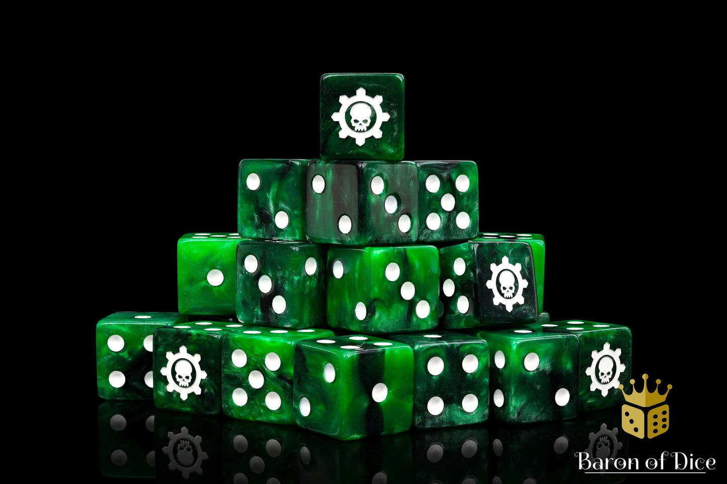 Green Cog, 16mm Dice