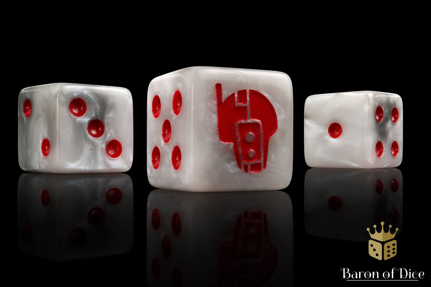 Robot Helm, White 16mm Dice