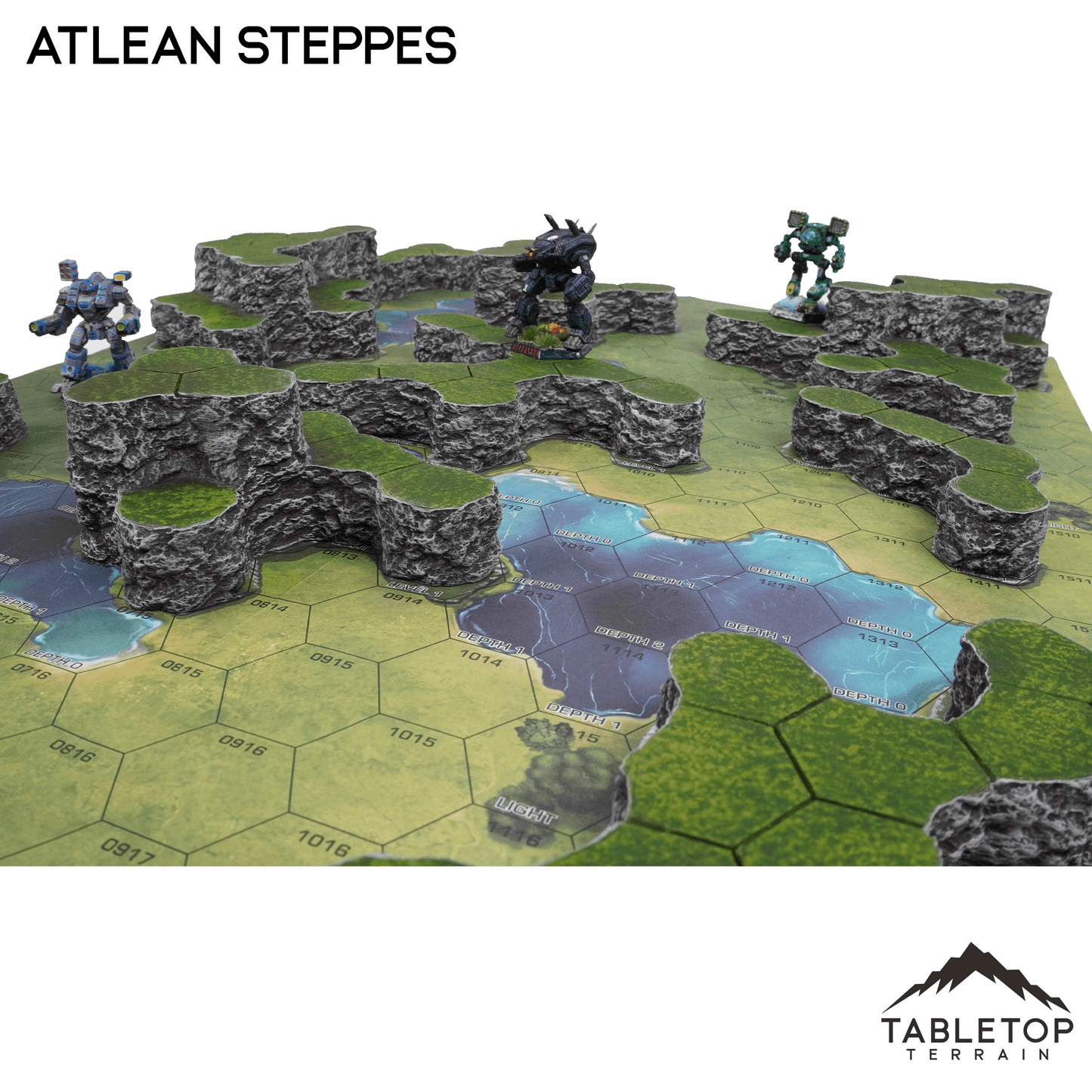 HEXTECH Atlean Steppes Map Hill Sets - 6mm