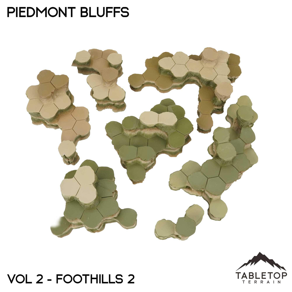 HEXTECH Piedmont Bluffs Map Hill Set - 6mm
