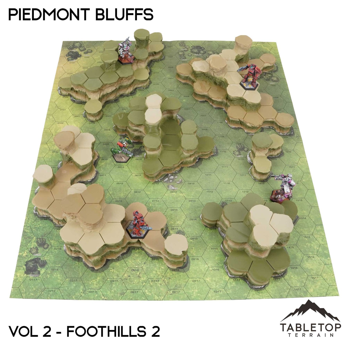 HEXTECH Piedmont Bluffs Map Hill Set - 6mm